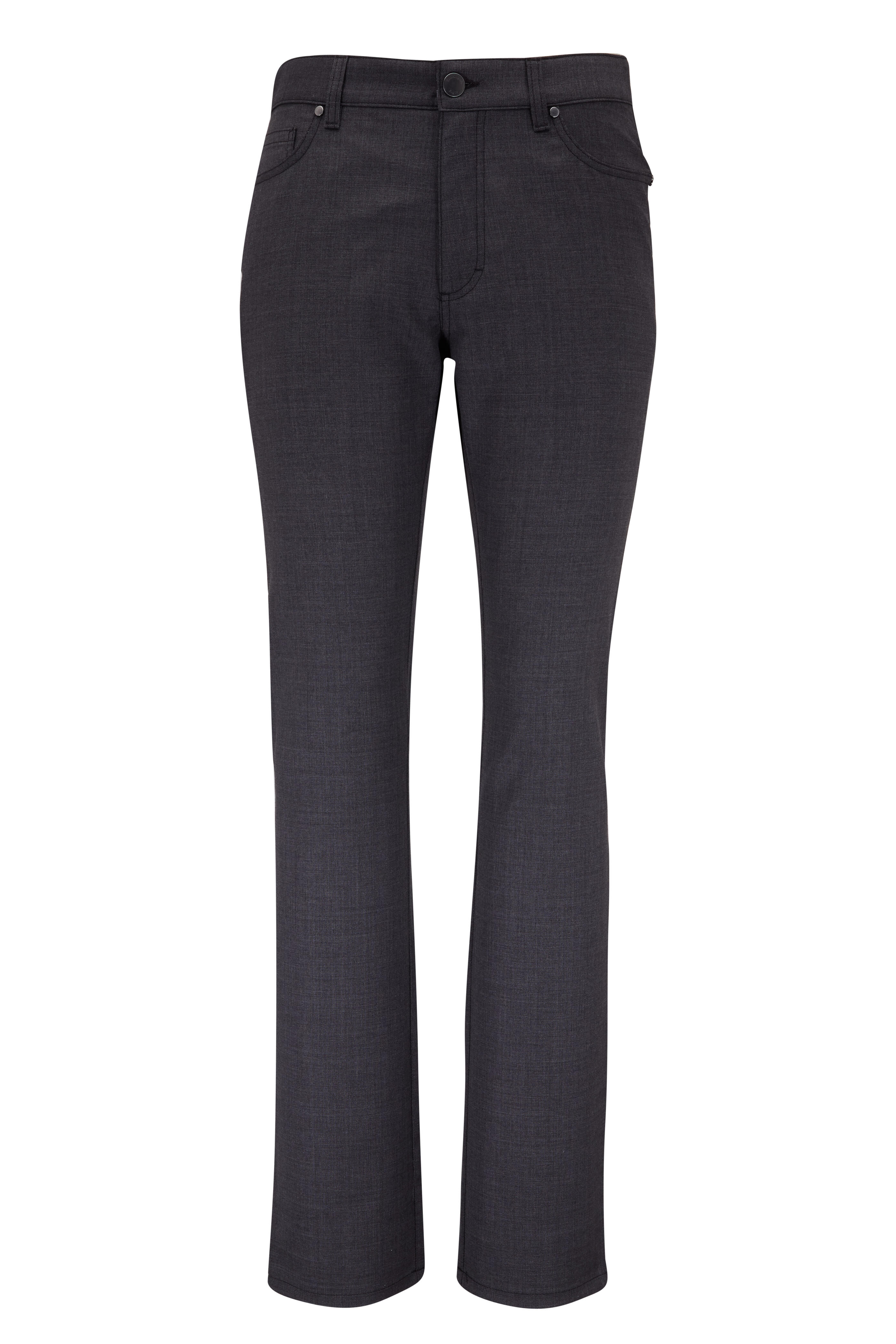 パンツ SHINYA Triela charcoal gray ceffyl cloth Zegna - Charcoal Gray Stretch Wool Five Pocket Pant