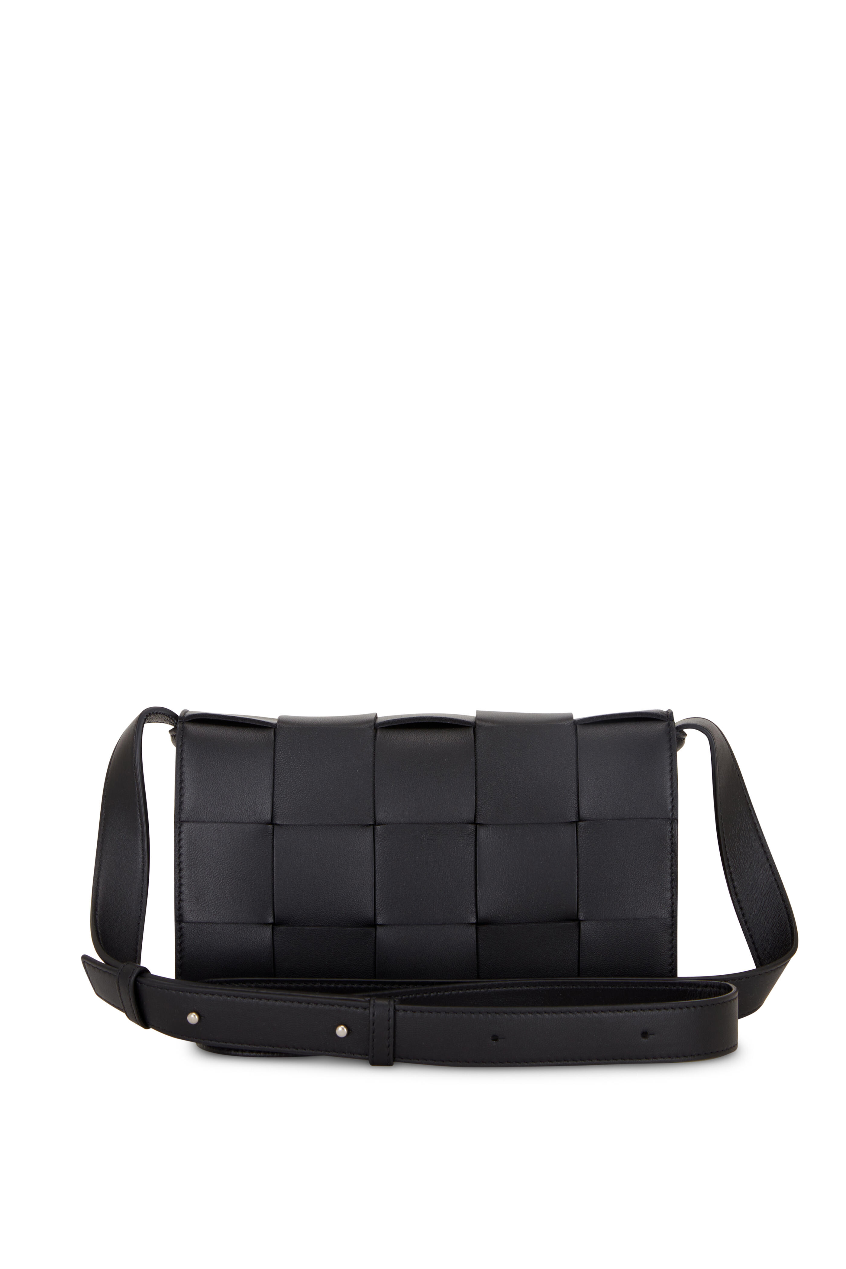 Bottega Veneta Women's Black Woven Leather Mini Camera Bag | by Mitchell Stores