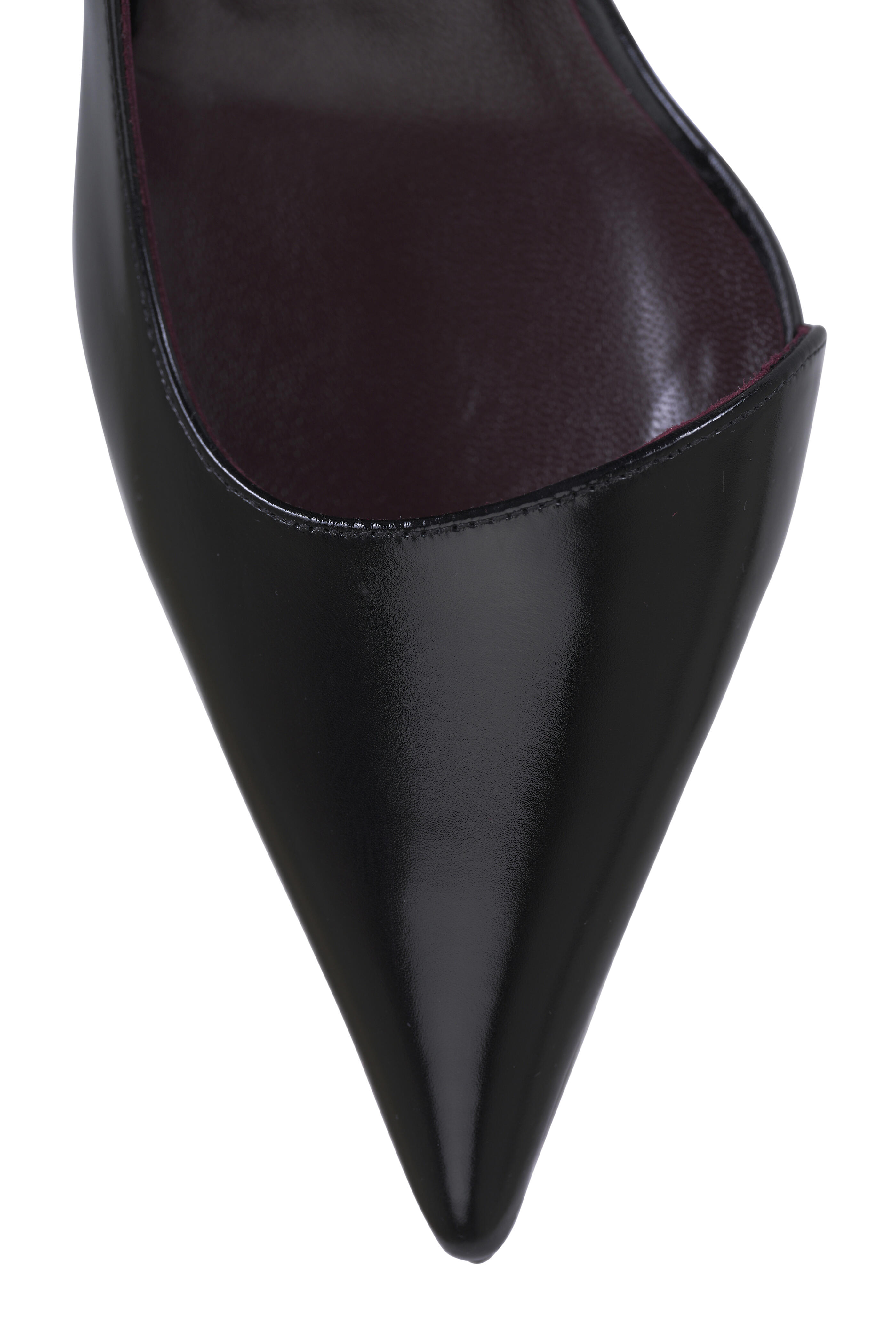 Khaite - Jett D'Orsay Black Leather Pump, 45mm