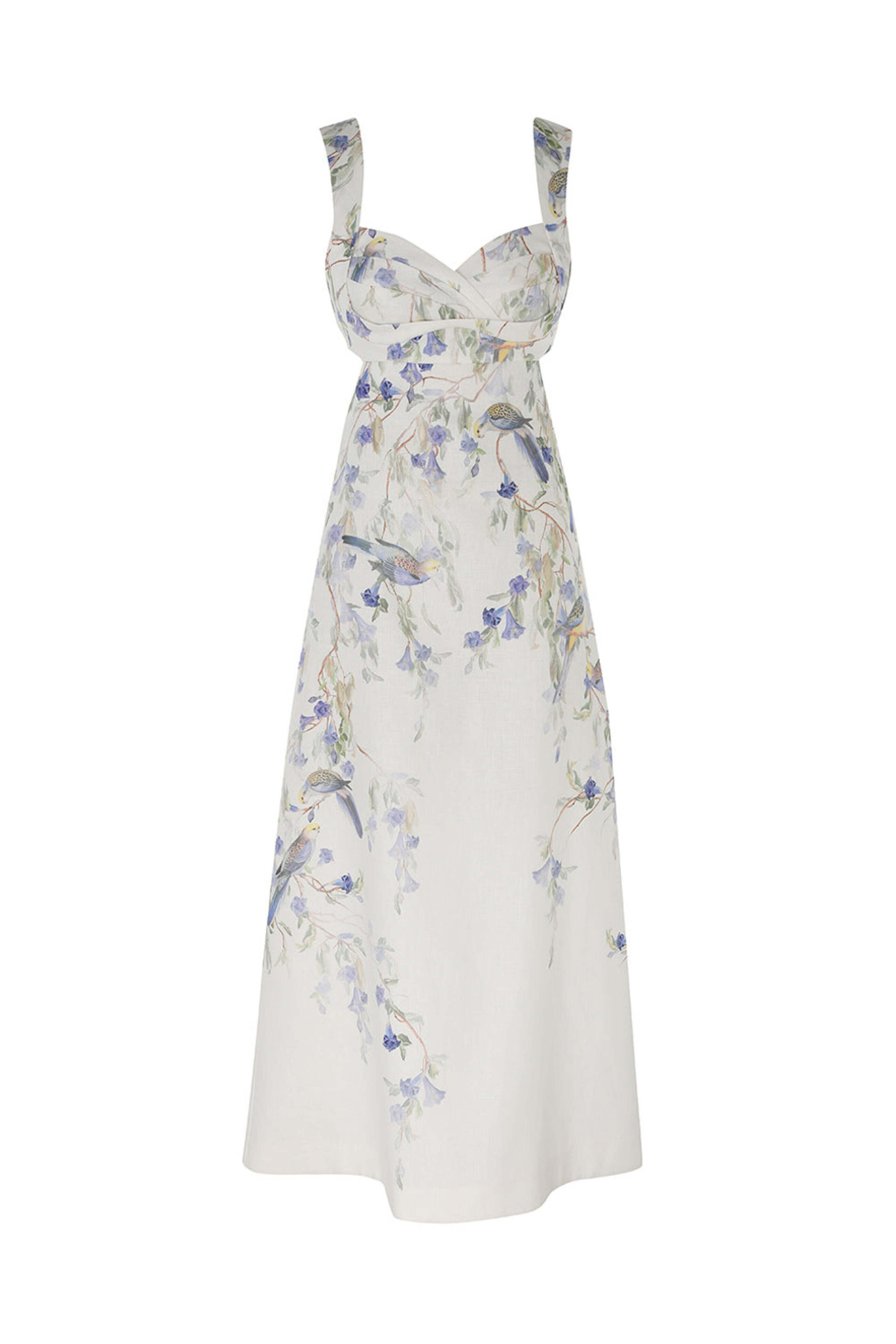 Zimmermann - Blue Birds Natura Midi Dress