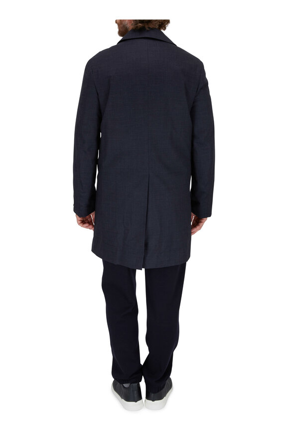 Z Zegna - Navy Wool Trench Coat