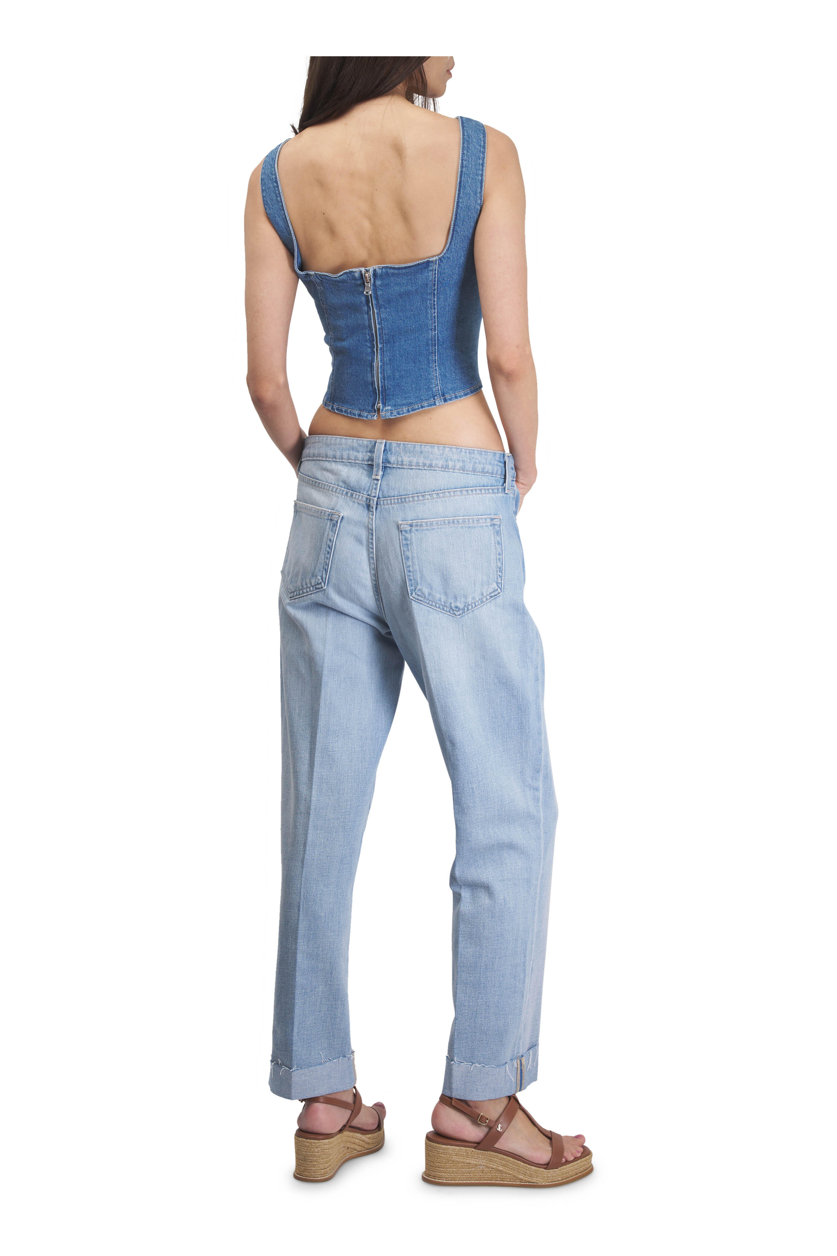 L'Agence - Maribel Cuffed Straight Leg Jean