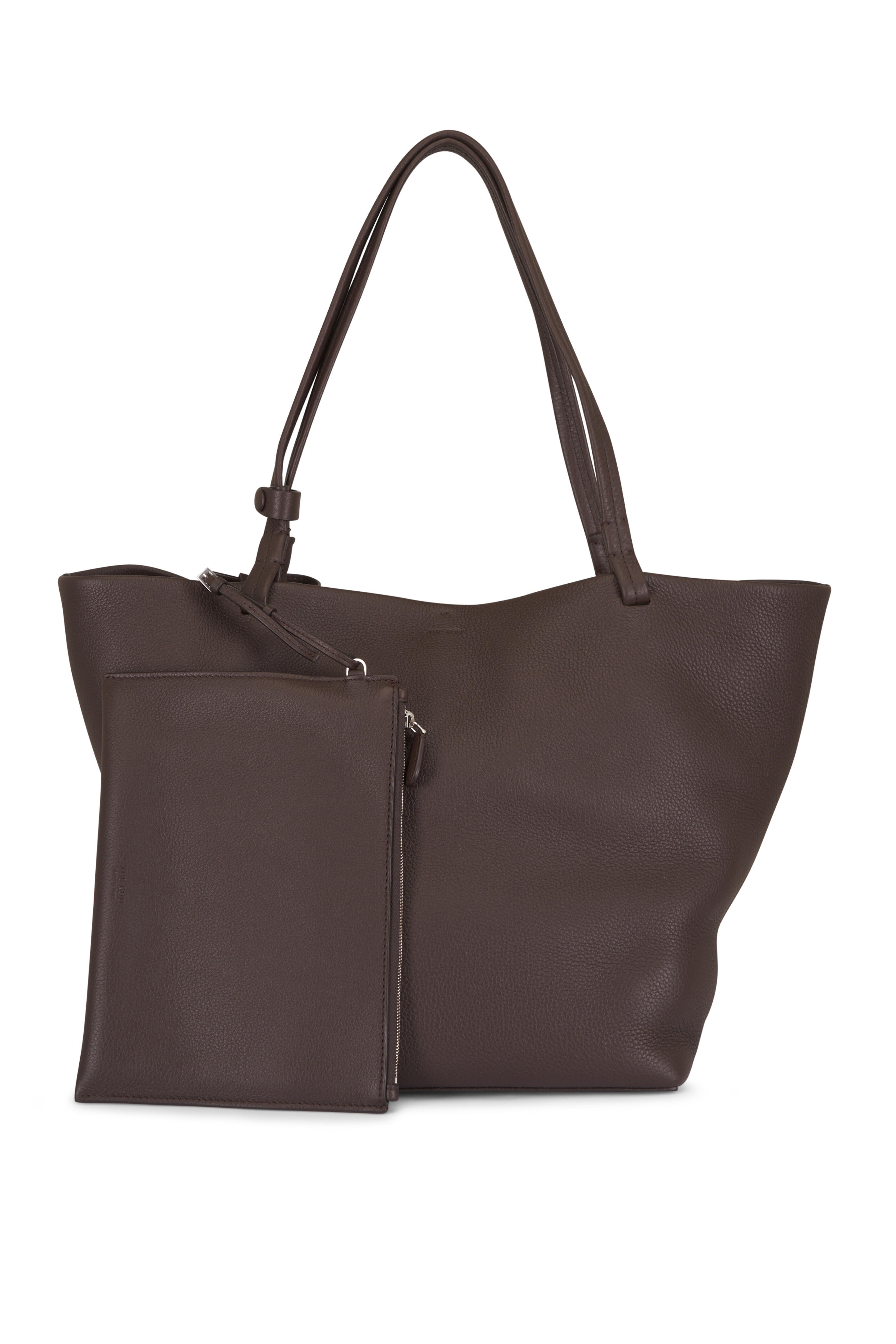 The Row - Park Three Deep Brown Leather Tote - view 4