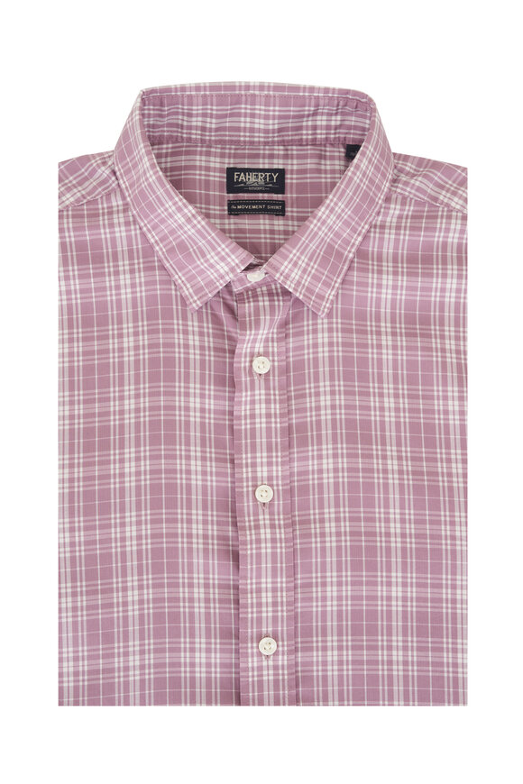 Faherty Brand Movement™ Plum Cloud Plaid Sport Shirt