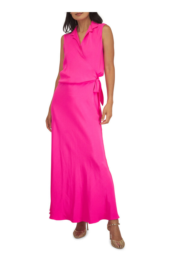 Peter Cohen Taos Hot Pink Silk Maxi Dress - view 2