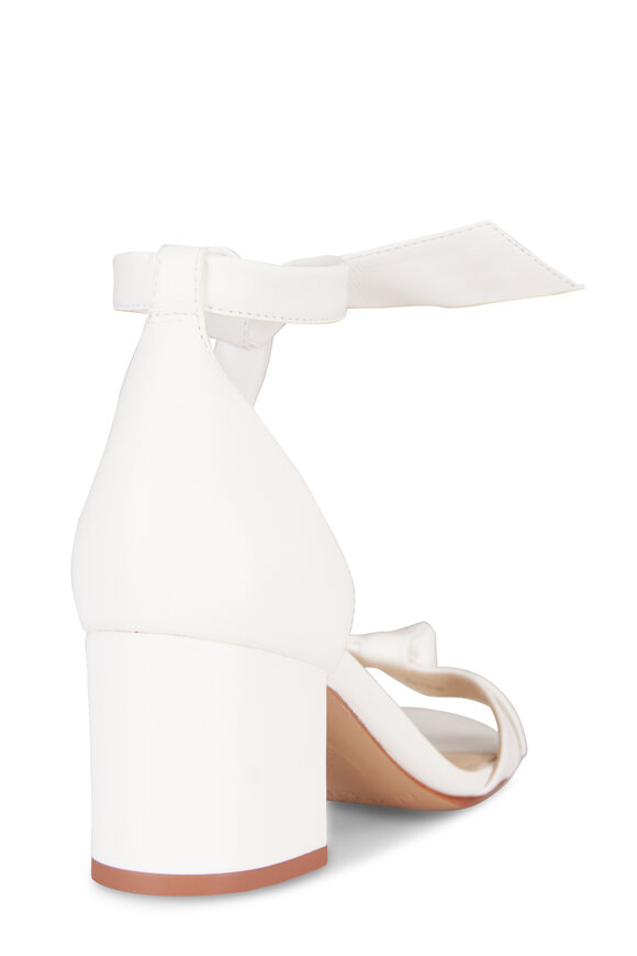 Alexandre Birman Clarita White Leather Tie Sandal, 60mm - view 3