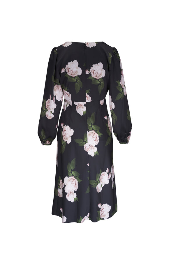 Sachin + Babi - Lola Obsidian Blooms Satin Dress