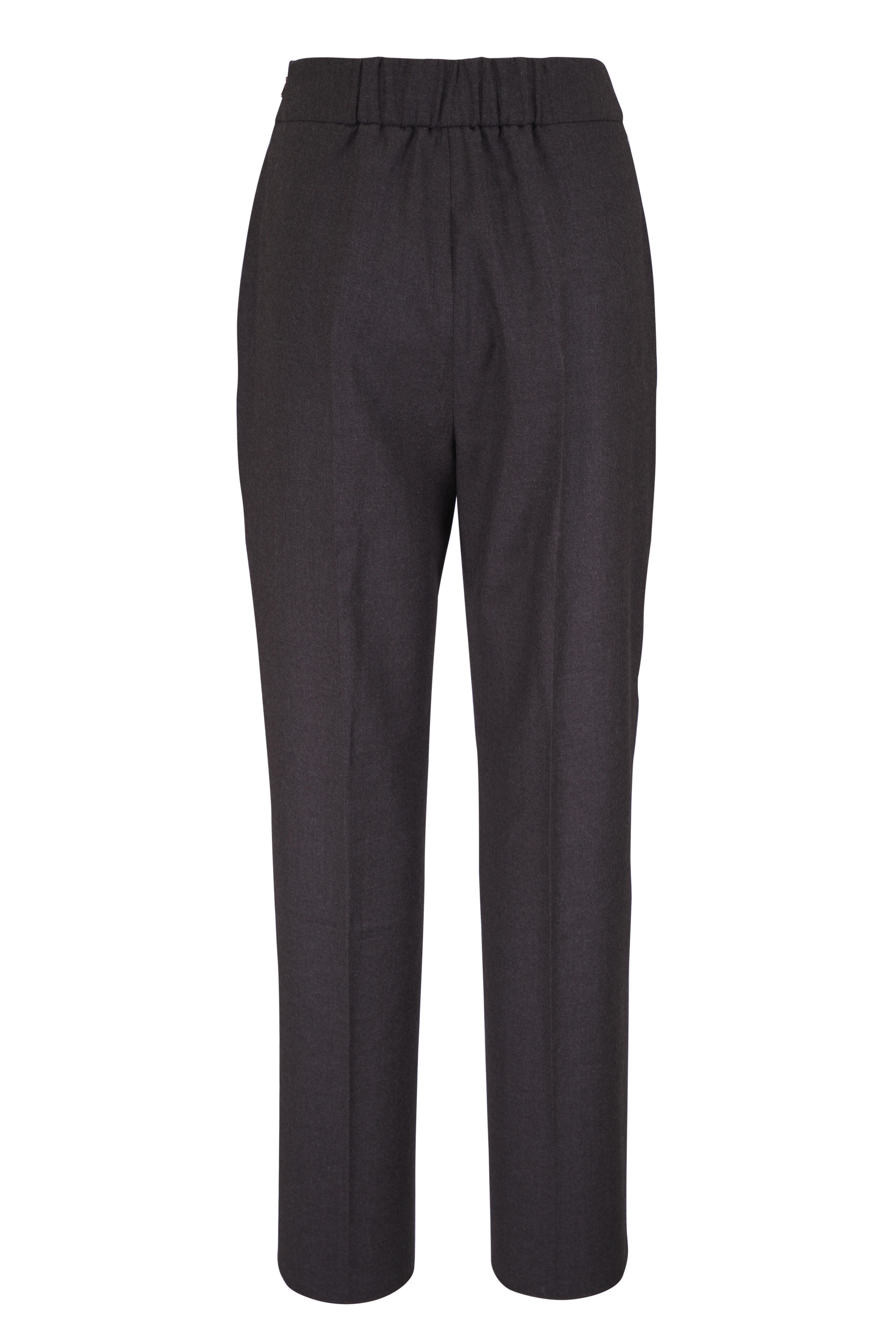 Agnona - Brown Light Wool Flannel Pant