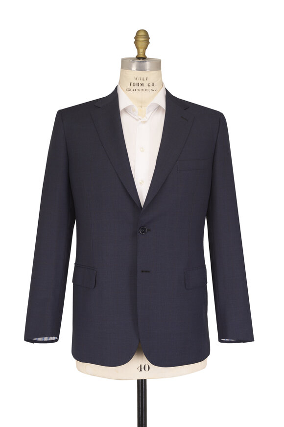 Brioni Brunico Navy Windowpane Wool Suit - view 2