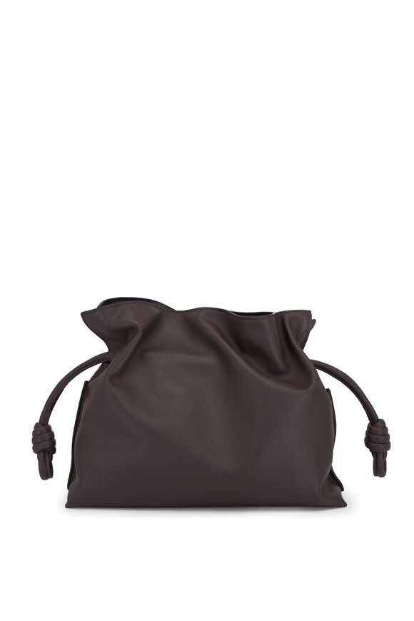 Loewe - Medium Flamenco Chocolate Leather Clutch