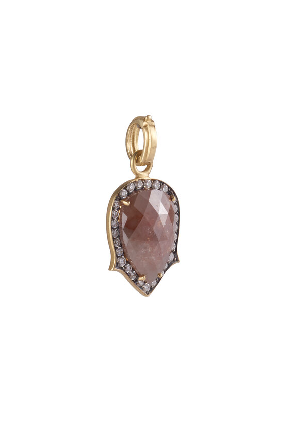 Sylva & Cie 18K Yellow Gold & Pink Diamond Pendant - view 1