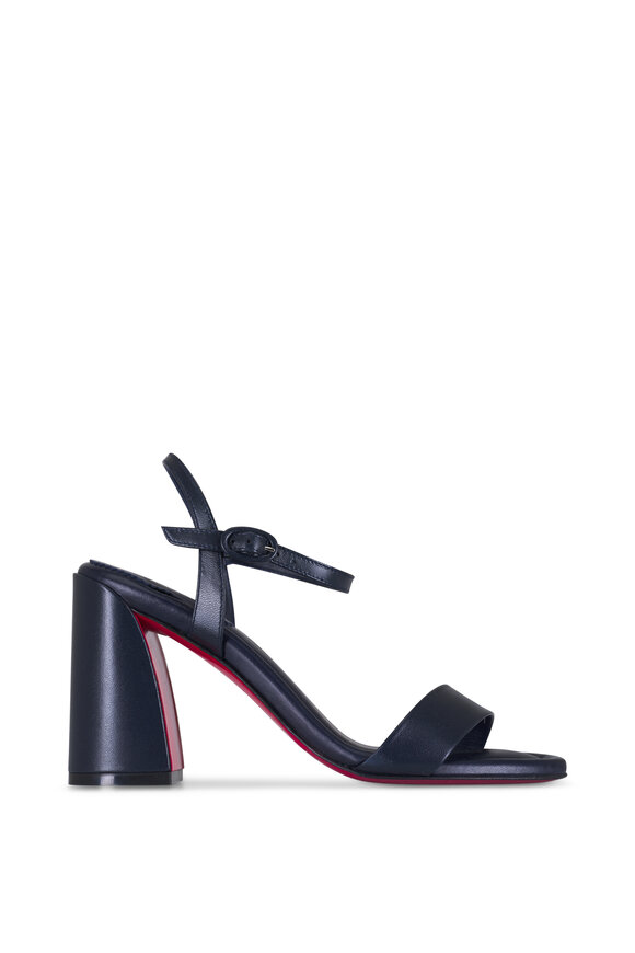 Christian Louboutin Jane Marine Nappa Leather Sandal, 85mm - view 2