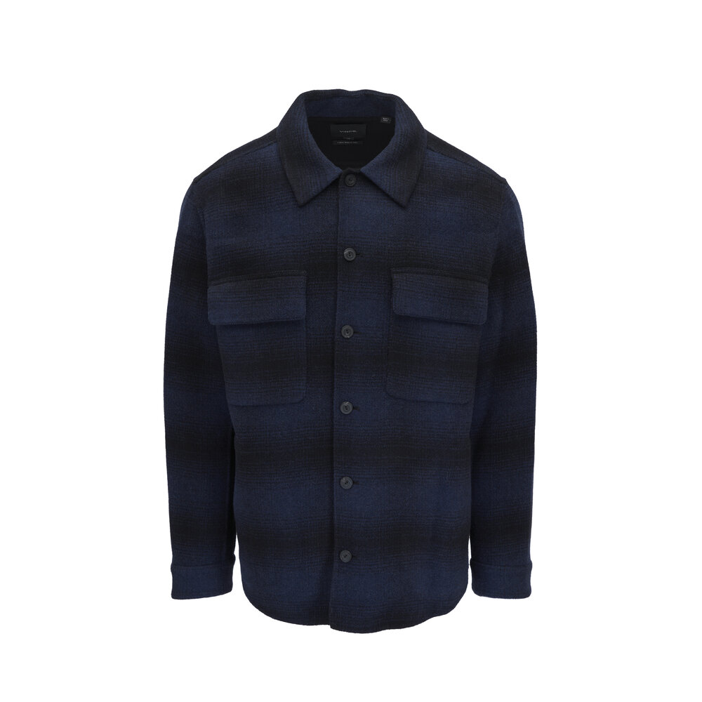 Vince - Ultramarine Plaid Splittable Shirt Jacket