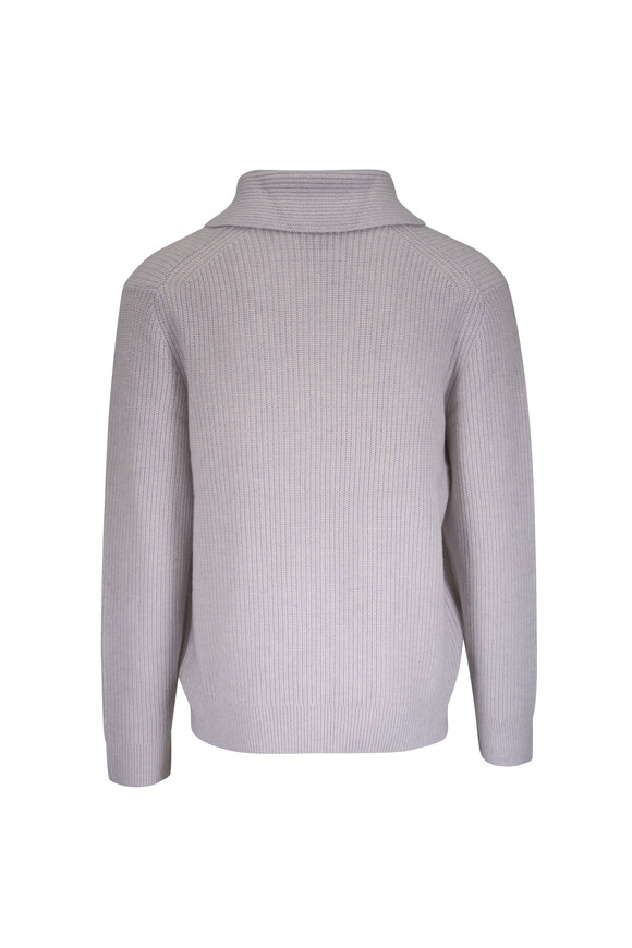 Stone Island - Grey Mélange Stretch Cotton Crewneck Sweater