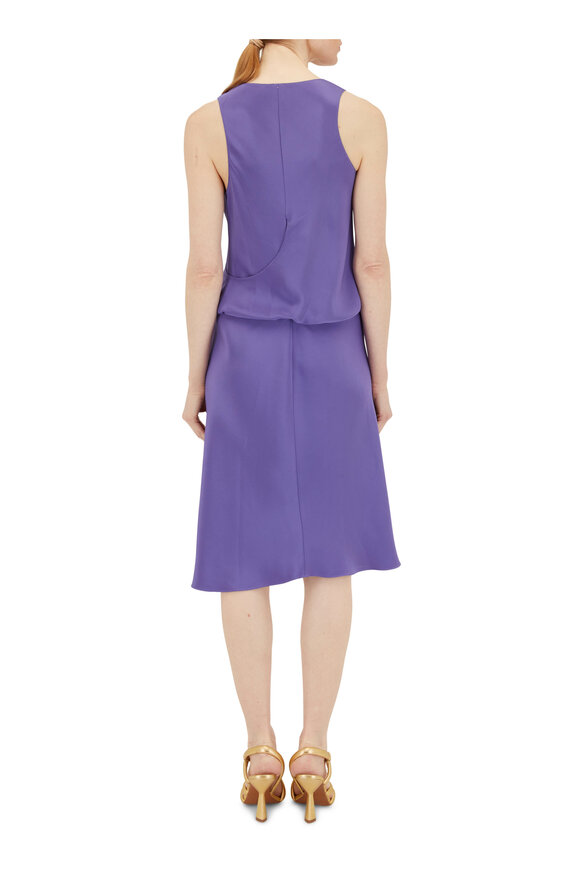 Peter Cohen - Blend Periwinkle 4-Ply Silk Midi Dress