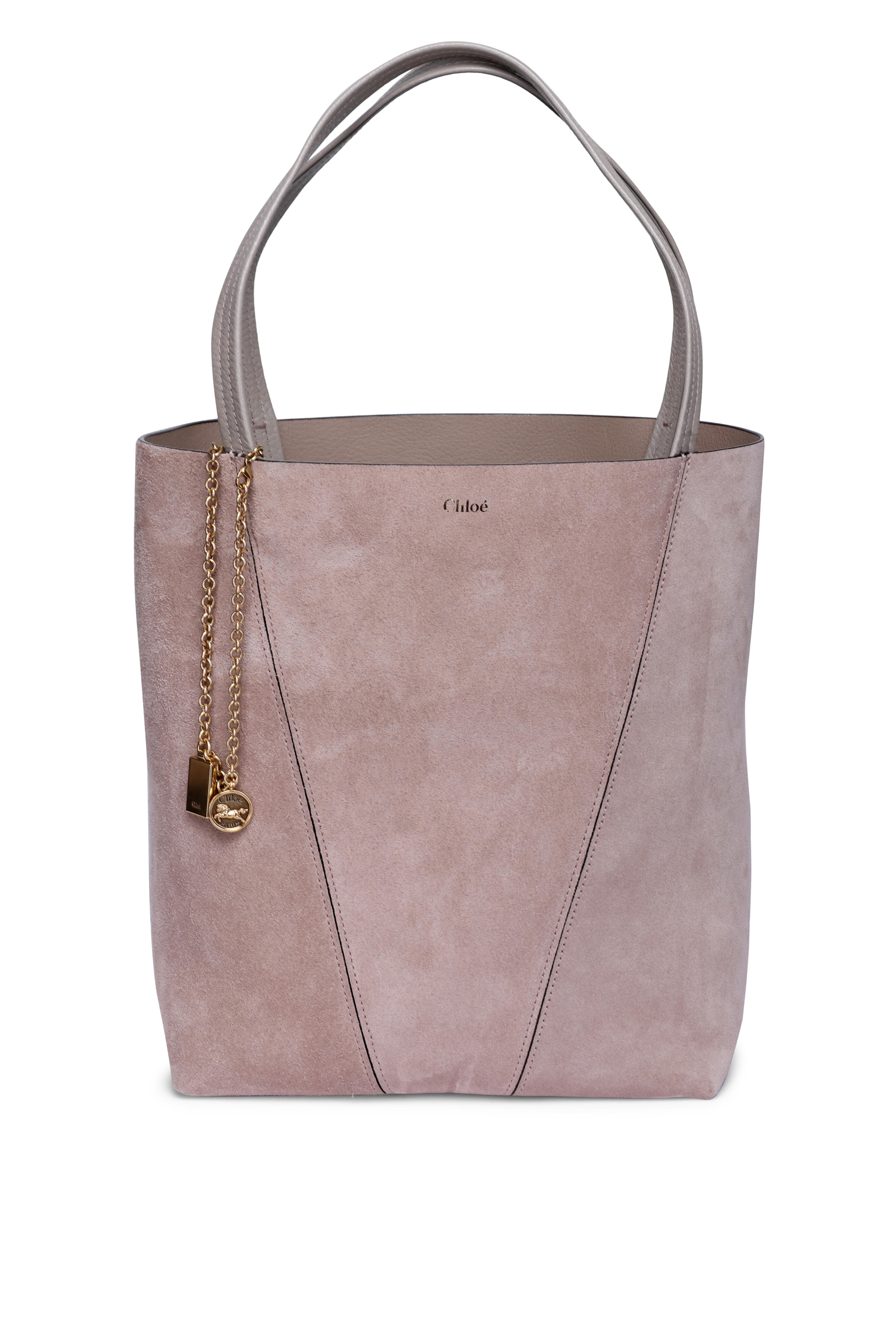 Chloé - Medium Spin Suede Leather Tote in Motty Grey