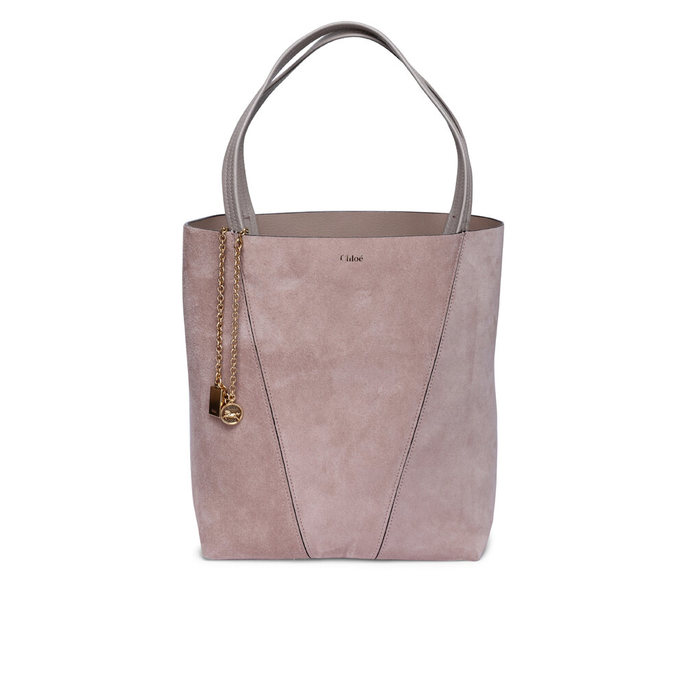 Chloé - Medium Spin Suede Leather Tote in Motty Grey