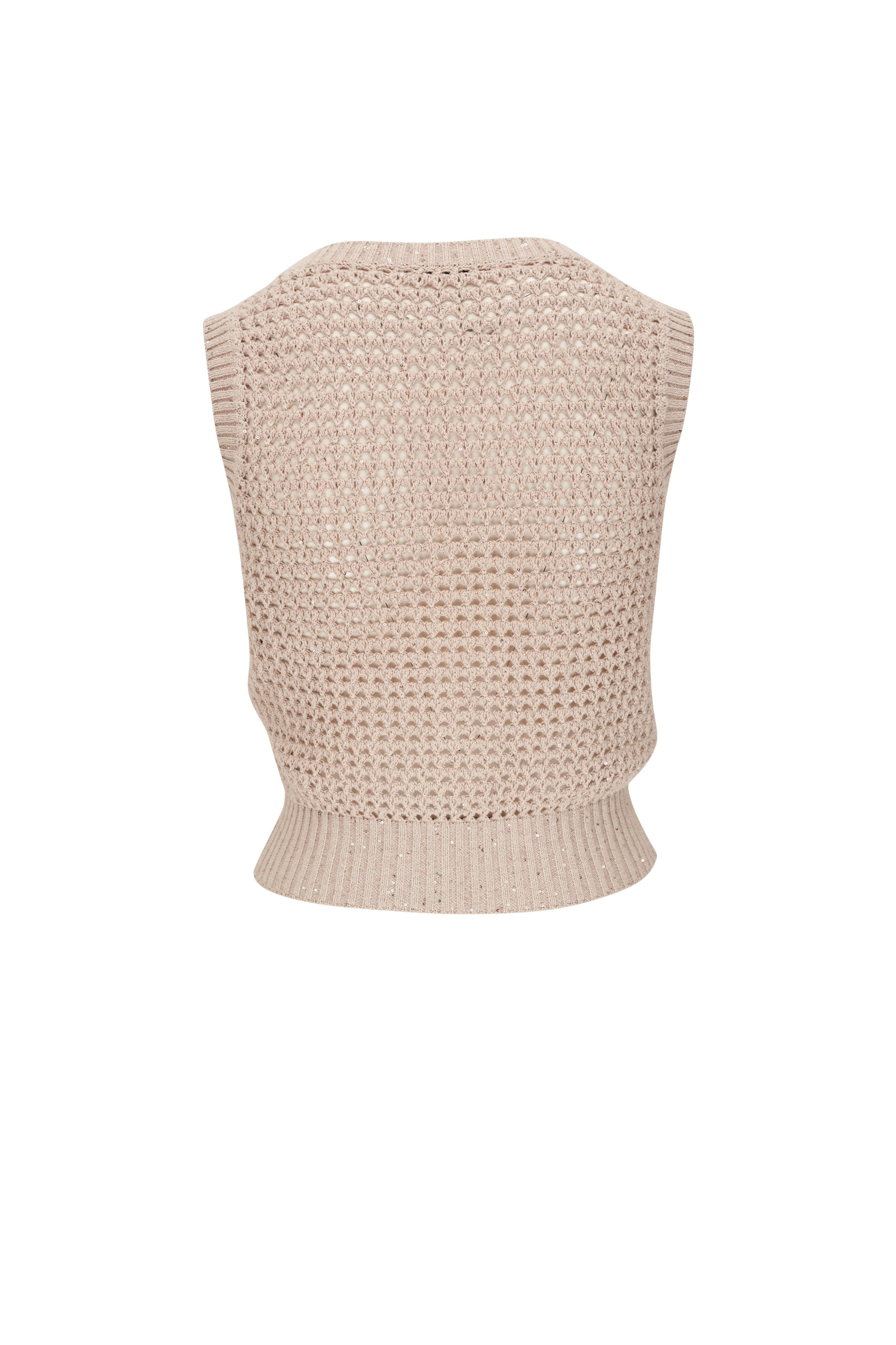 Brunello Cucinelli knitted vest top - Brown