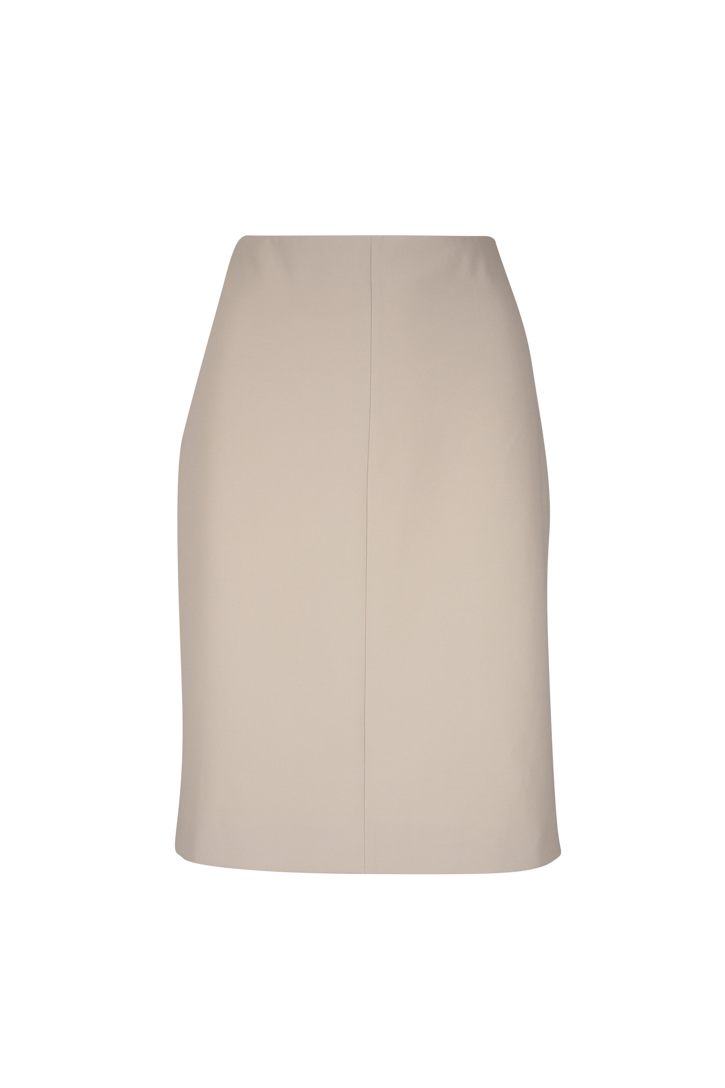 Vince - Seamed Front Pale Fawn Pencil Skirt 