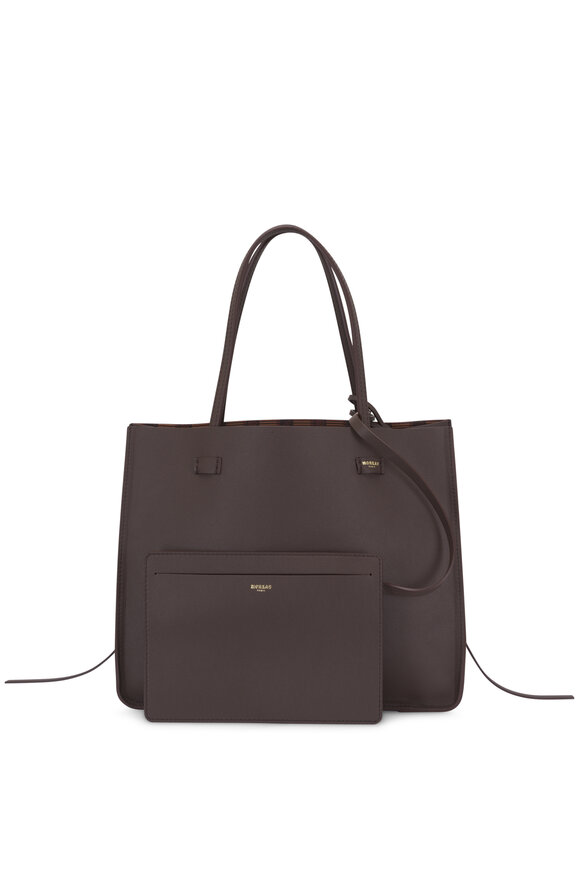Moreau Paris Medium Vincennes Chocolate Brown Reversible Tote - view 8