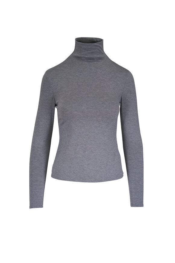 Lafayette 148 New York Nickel Mélange Funnel Neck Sweater - view 1