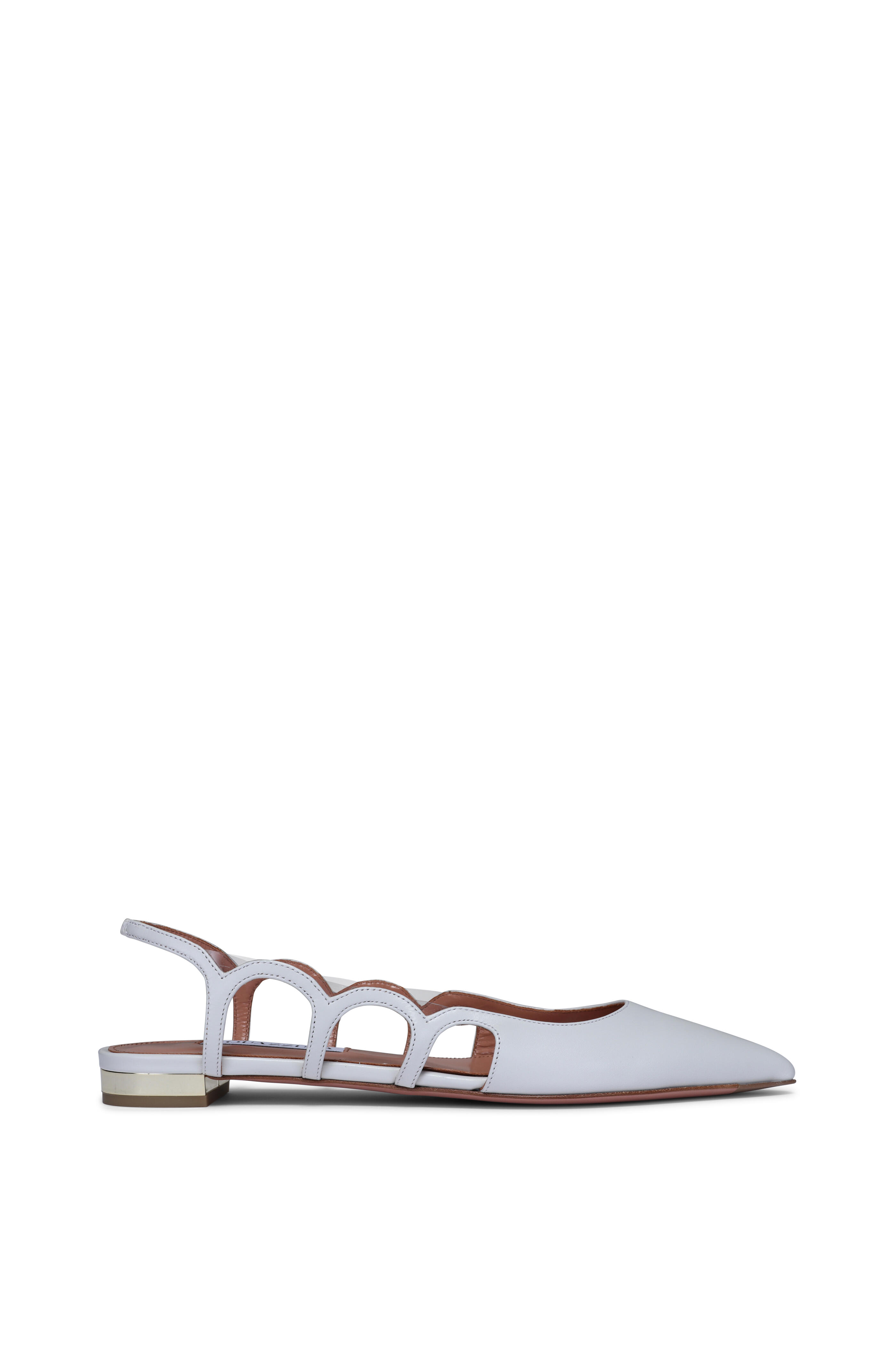 Aquazzura - Endless Love White Leather Flat