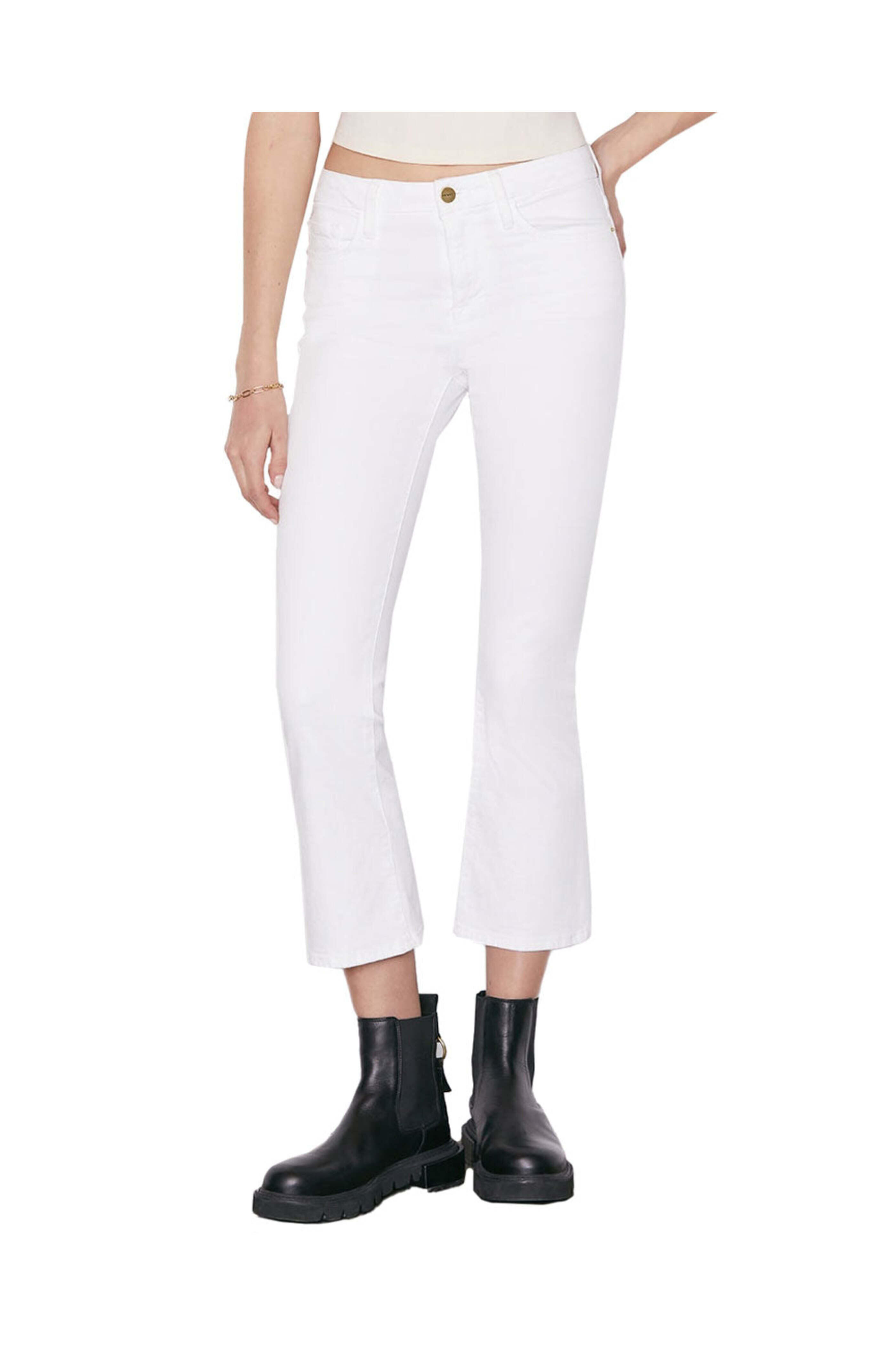 Frame - Le Crop Mini Bootcut Jean in Blanc