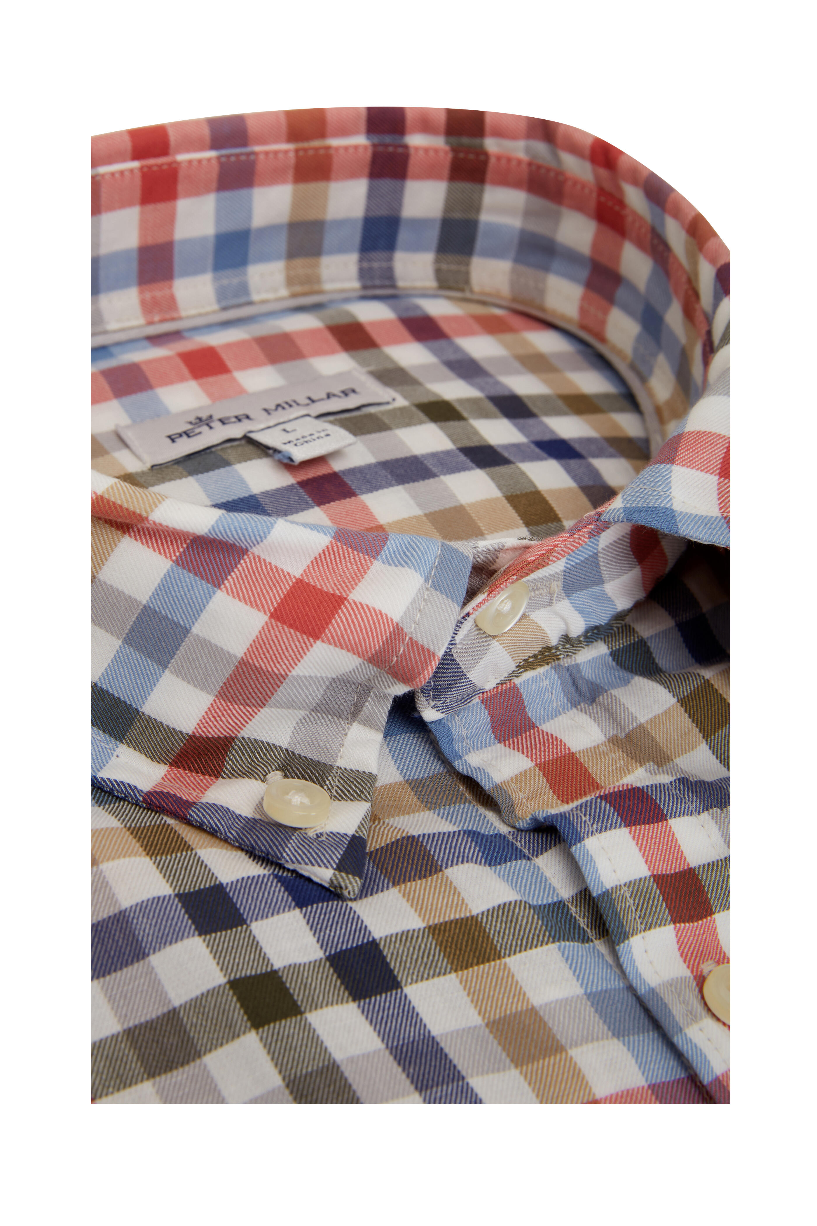 Peter Millar - Devonport Pink Multicolor Large Check Sport Shirt