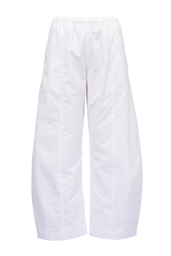 Khaite Clover White Cotton Poplin Pant