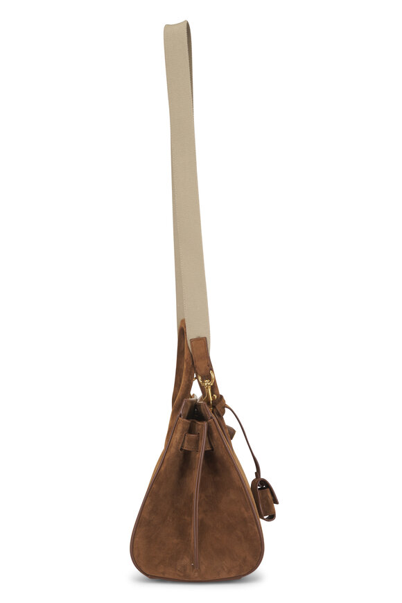 Saint Laurent Sac De Jour Toasted Brown Suede Tote - view 10