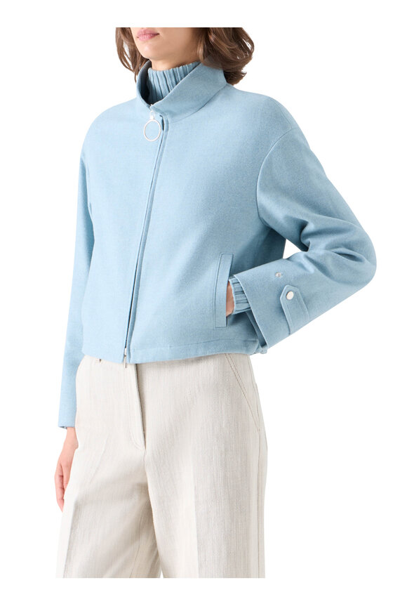 Akris Punto Light Blue Blouson Jacket - view 4