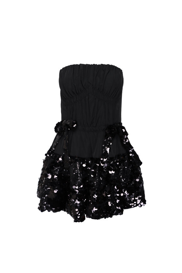 Aknvas Kamilla Black Sequin Cocktail Dress