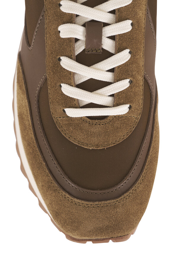 Gianvito Rossi Gravel Olive Suede & Leather Sneaker - view 4