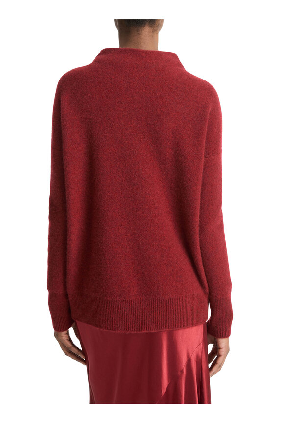 Vince - Heather Ruby Ink Cashmere Funnel Neck Sweater