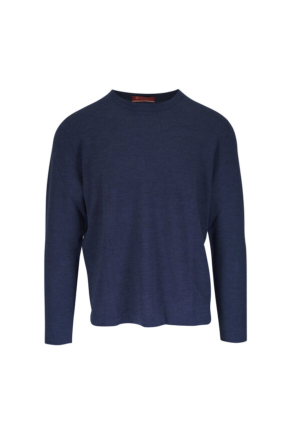 Fly3 Denim Wool Pique Crewneck Sweater - view 1