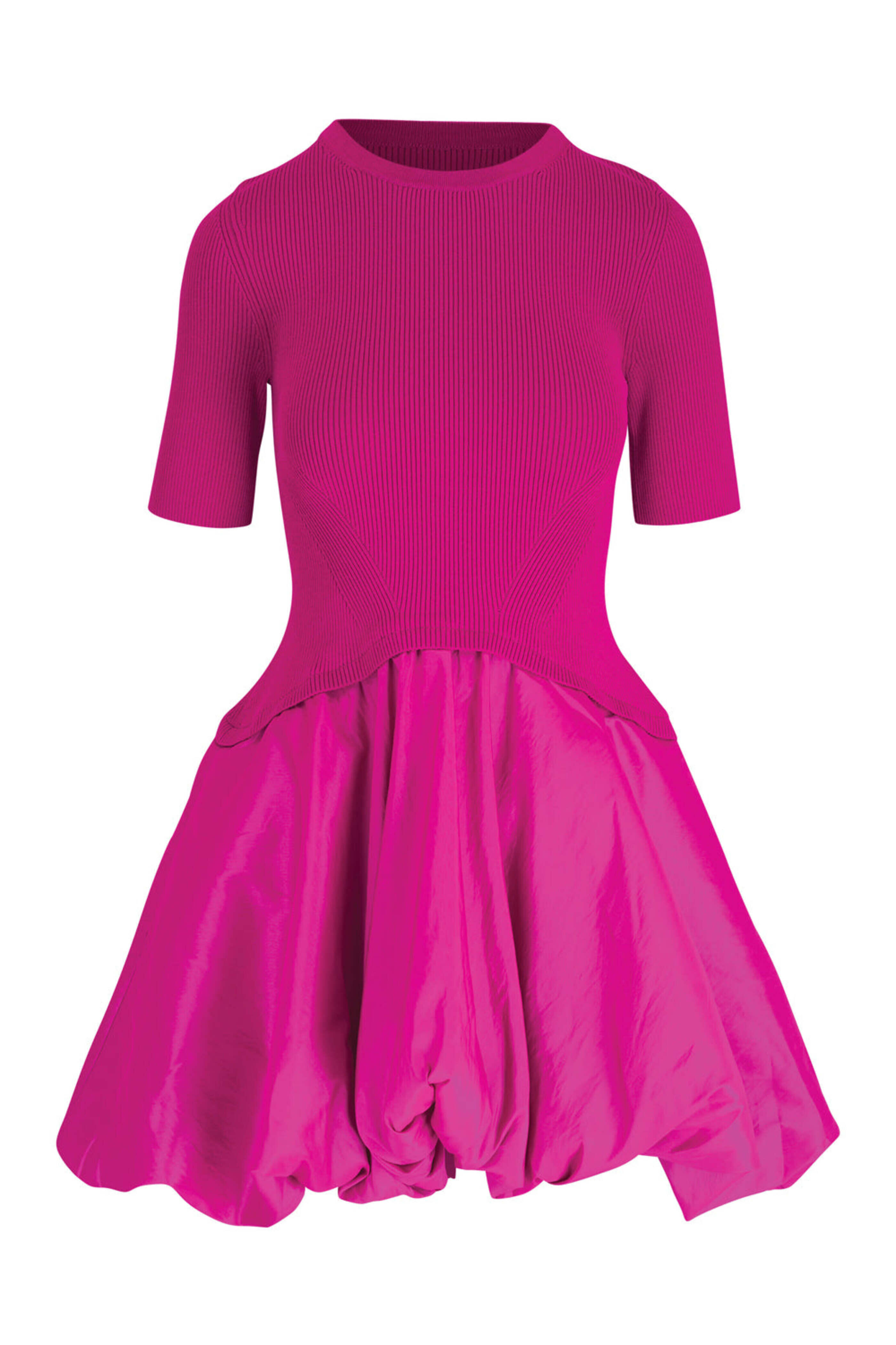 strapless open back dress Pink Shirred Bandeau Mini Dress main image 1