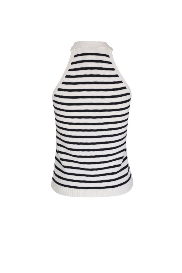 Akris Punto - Kodak Stripe Knit Halter Sweater Tank