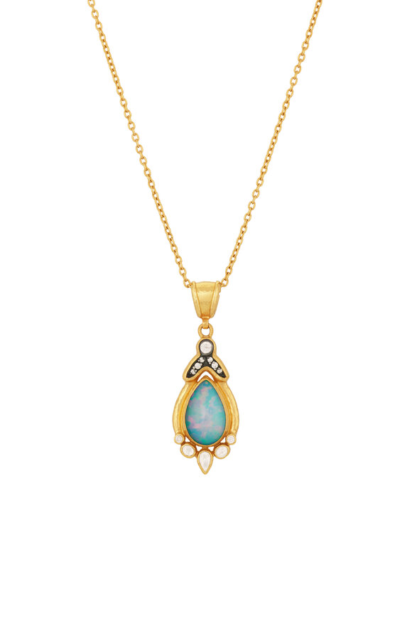 Gurhan 24k Gold Opal Pendant Necklace - view 1