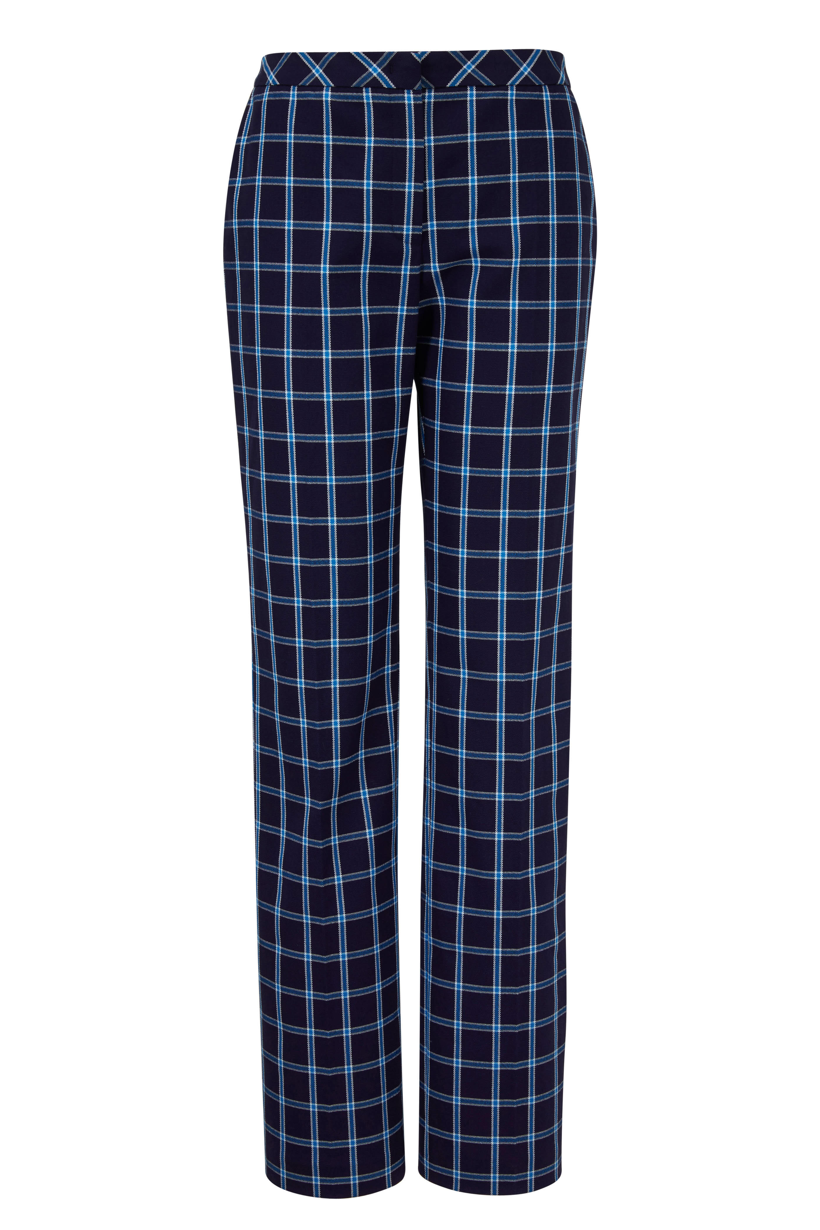 Escada - Tovata Deep Sea Tattersall Windowpane Pant