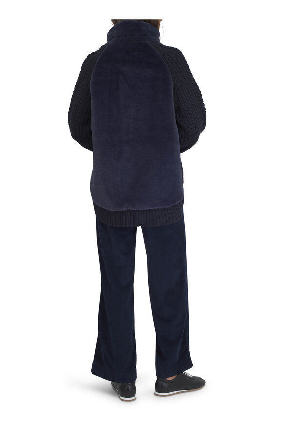 Frank & Eileen Madeline Navy Blue Cotton Corduroy Pant - view 3