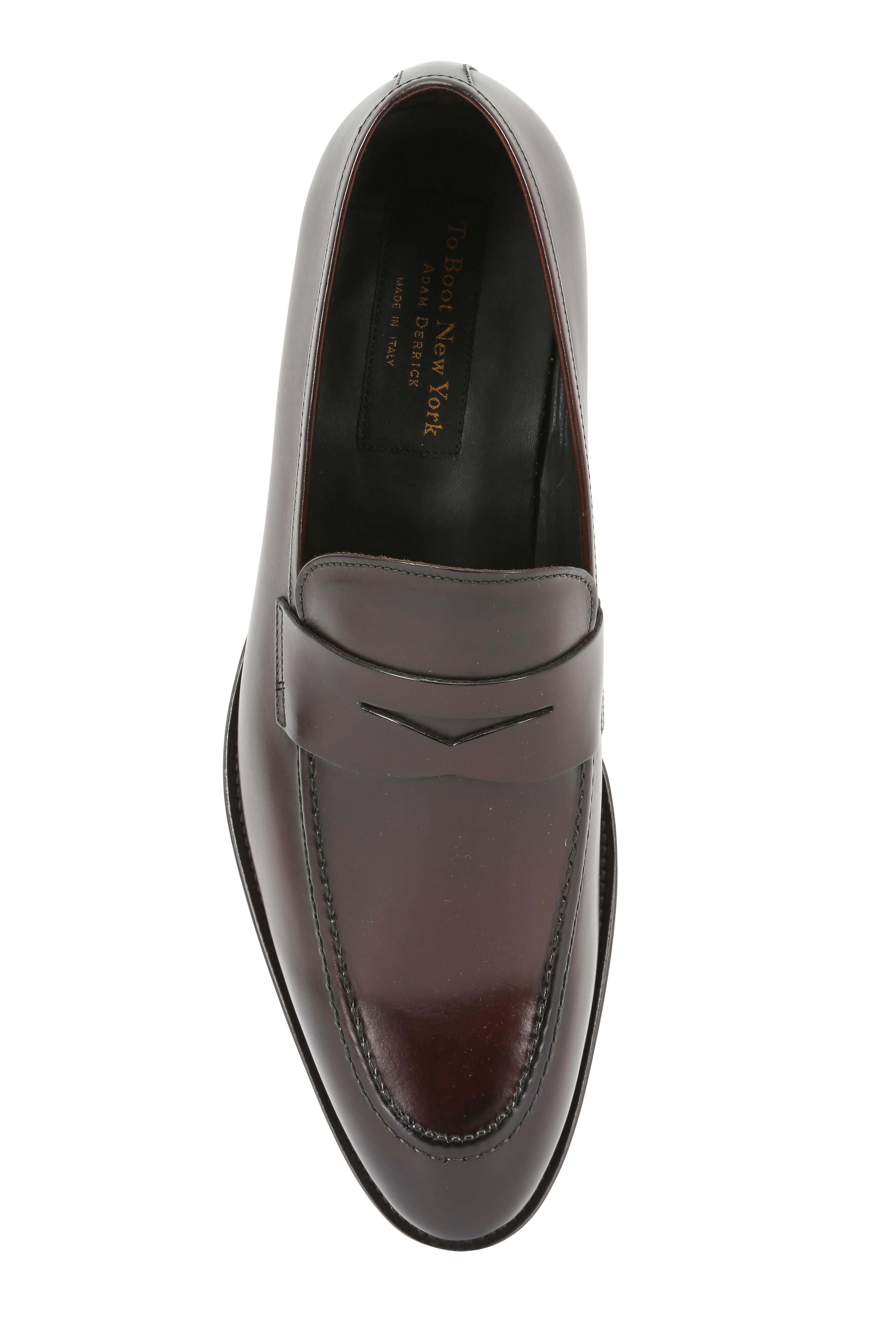 To Boot Dark Brown Pebbled Leather Penny Loafers Men’s Size 9 Nino Brown Calf Lug Sole Penny Loafer main image 2