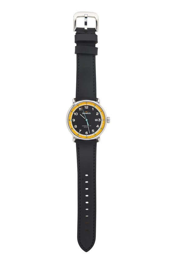 Shinola Canfield C56 Black Watch Black Strap, 43mm