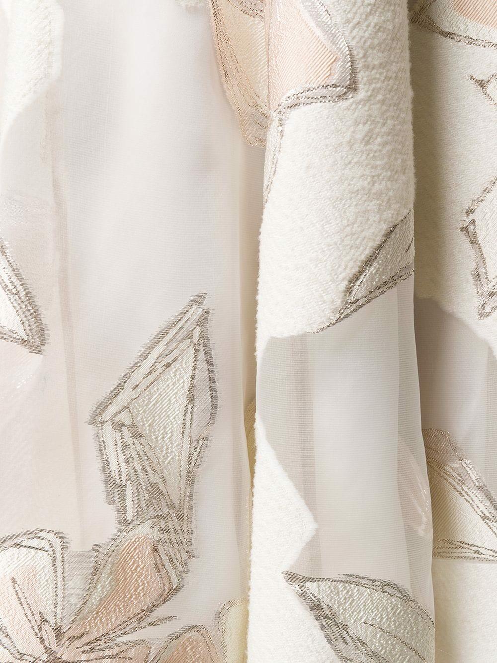 Talbot Runhof - Korbut21 Ivory Wool & Silk Jacquard Dress