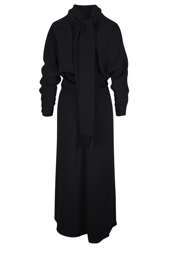 Totême Black Slouch Waist Scarf Dress - view 3