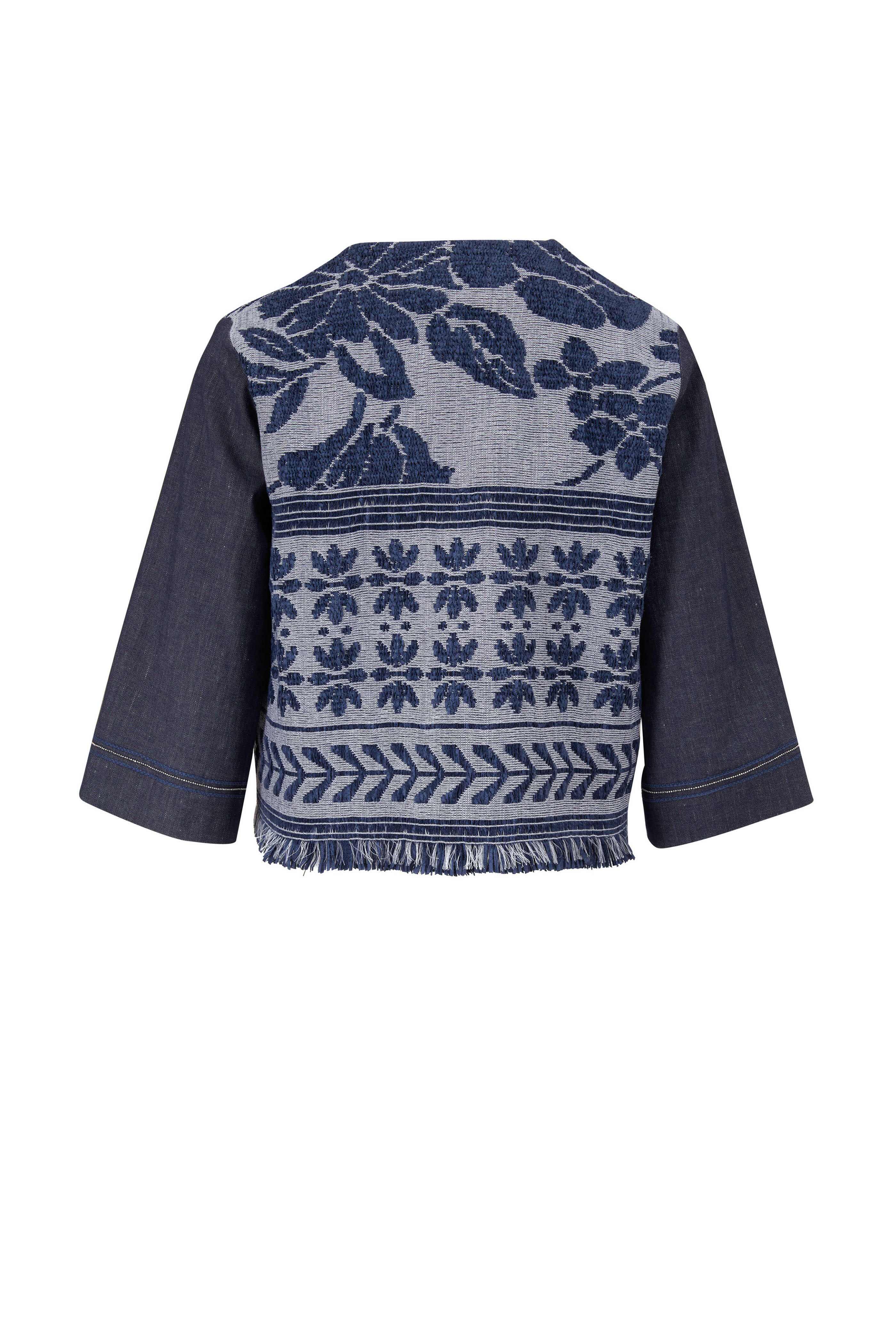 D.Exterior - Denim Blue Crop Jacket