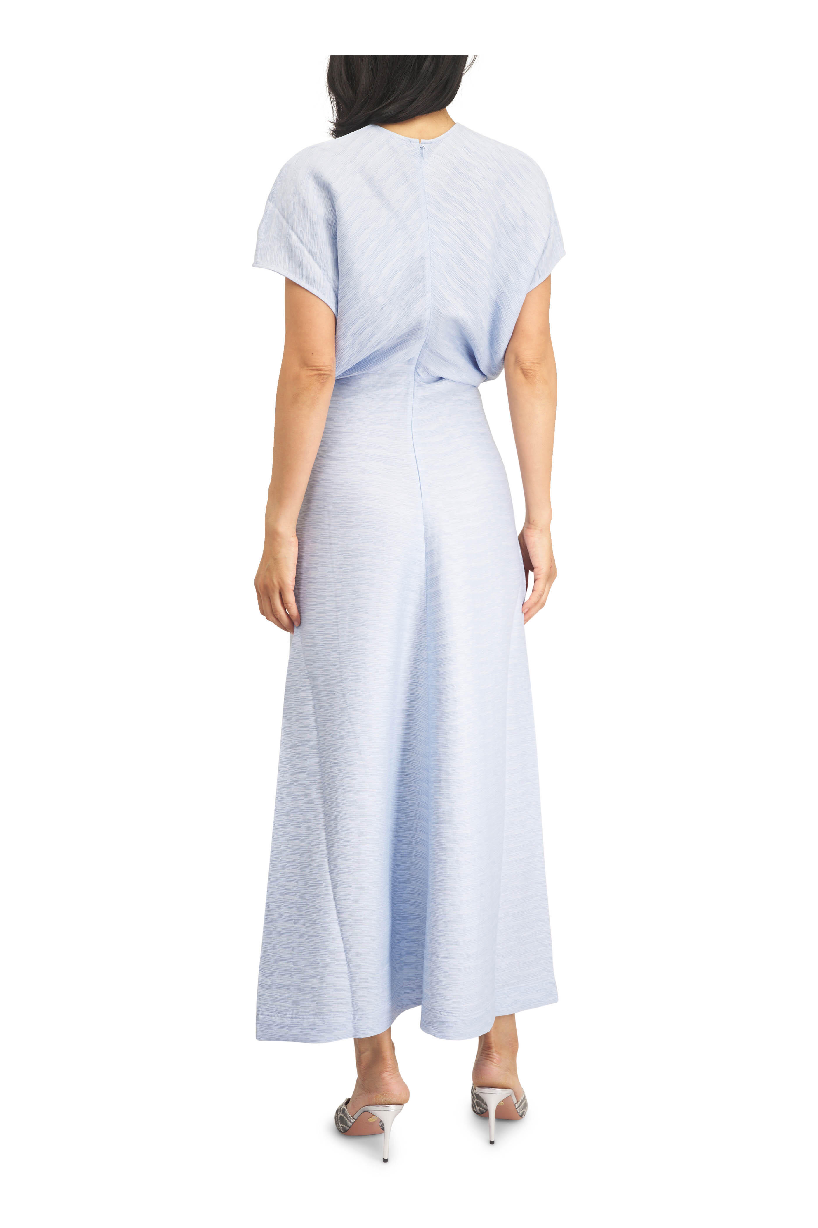 Totême - Sky Blue Slouch Waist Midi Dress - view 4