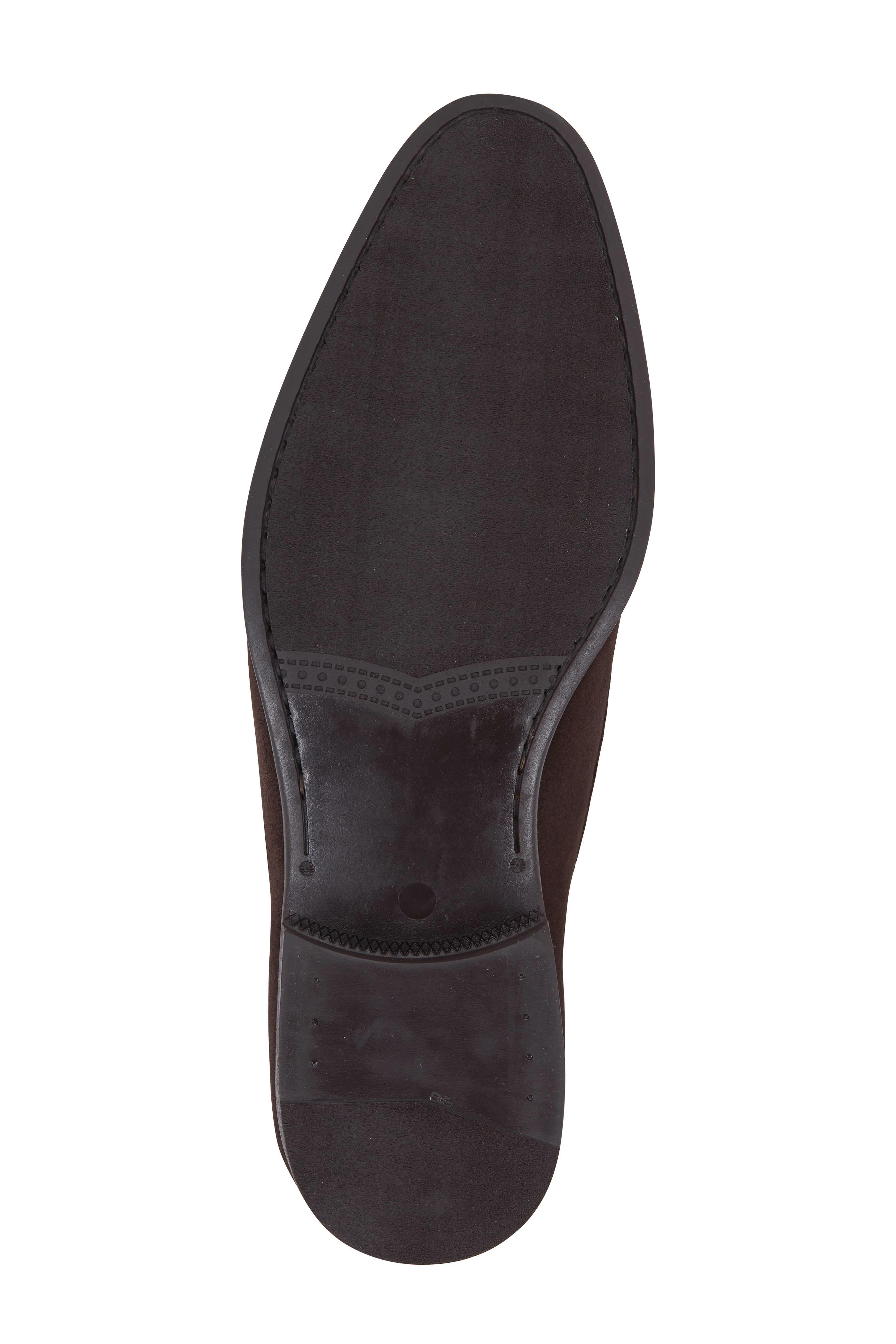 G Brown - Ashton Dark Brown Suede Venetian Loafer