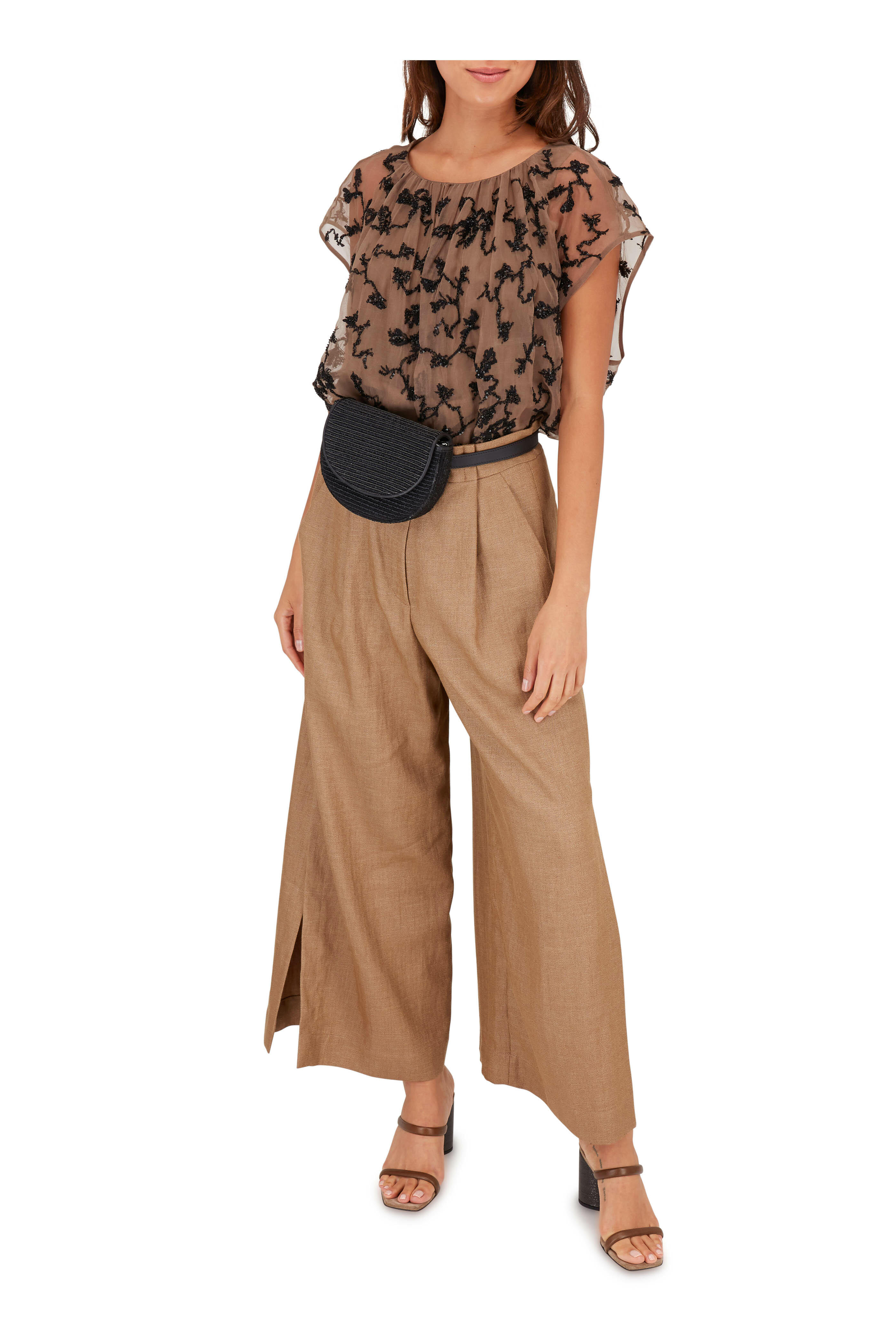 ボトムスその他 Brunello Cucinelli Linen trousers with brown belt Linen trousers for Man in Brown | Brunello Cucinelli