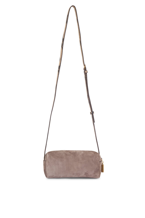 Khaite Mini Kye Taupe Embossed Leather Crossbody - view 2