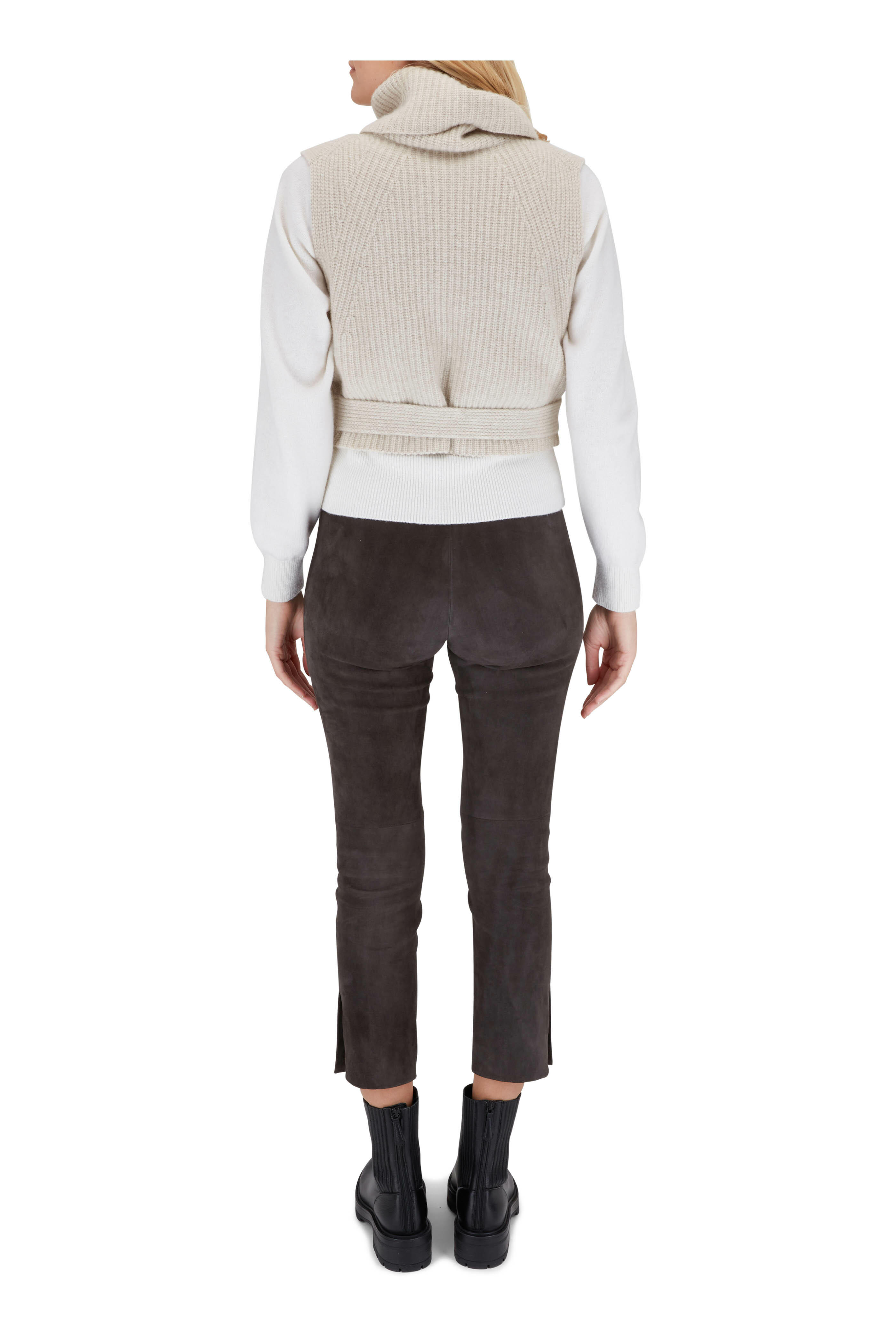 Aquazzura - St. Honore Black Leather Combat Boot